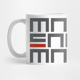 Pattern gray red geometric Mug